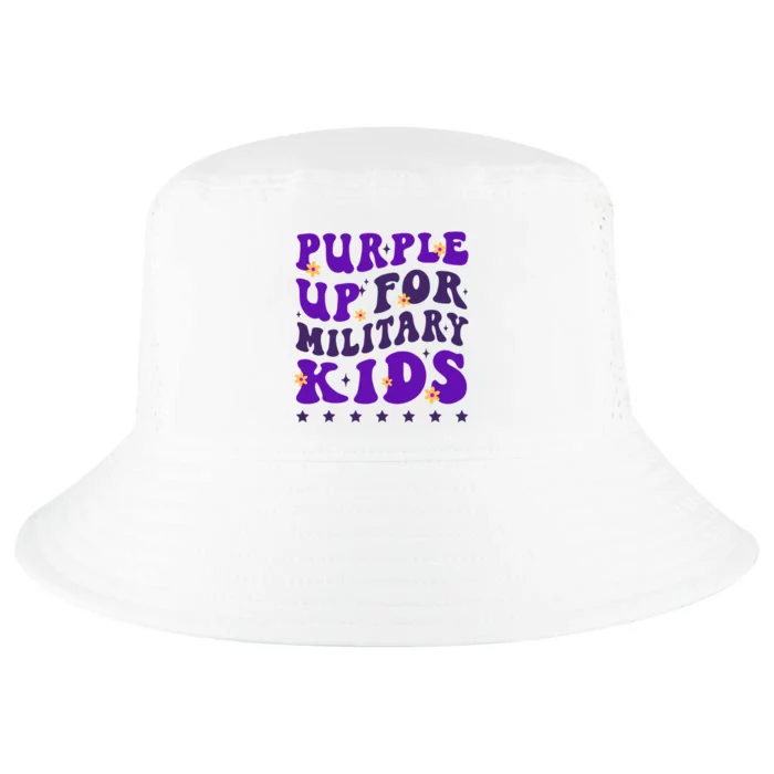 Groovy Purple Up For Military Child Month Cool Comfort Performance Bucket Hat