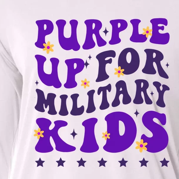 Groovy Purple Up For Military Child Month Cooling Performance Long Sleeve Crew