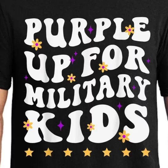 Groovy Purple Up For Military Kid Military Child Month Pajama Set