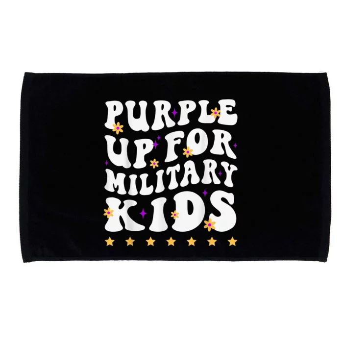 Groovy Purple Up For Military Kid Military Child Month Microfiber Hand Towel