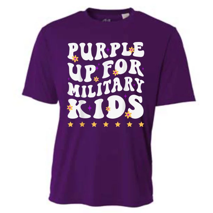 Groovy Purple Up For Military Kid Military Child Month Cooling Performance Crew T-Shirt