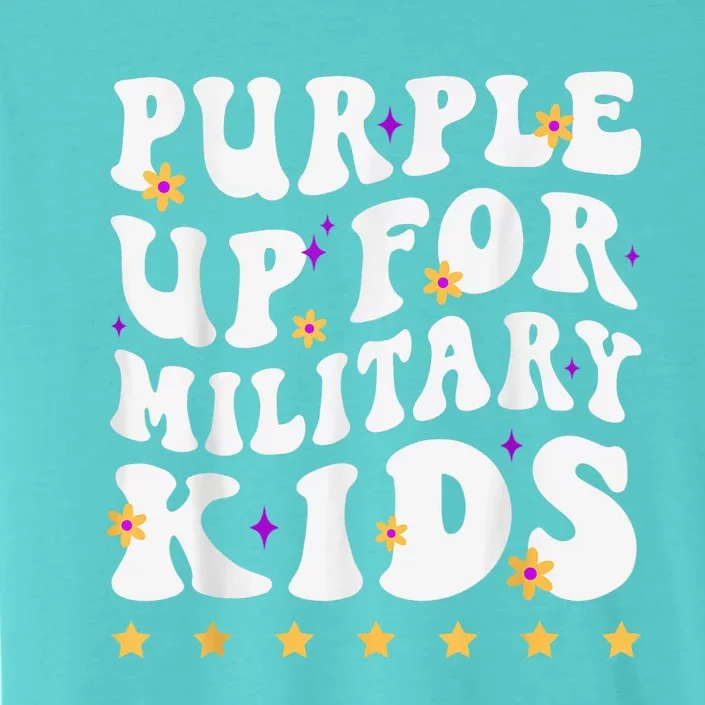 Groovy Purple Up For Military Kid Military Child Month ChromaSoft Performance T-Shirt