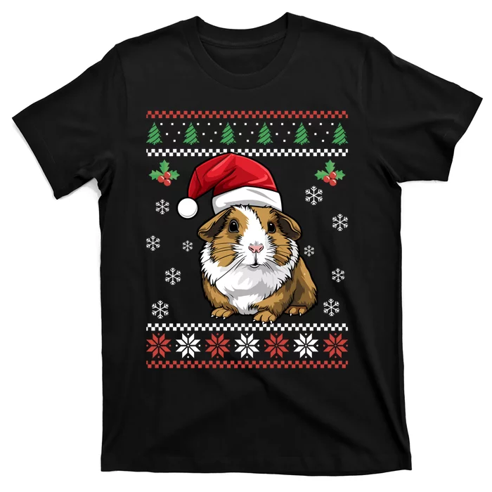 Guinea Pig Ugly Christmas Funny Gift Xmas T-Shirt