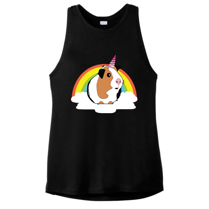 Guinea Pig Unicorn Shirts Cute Guinea Pig Ladies Tri-Blend Wicking Tank