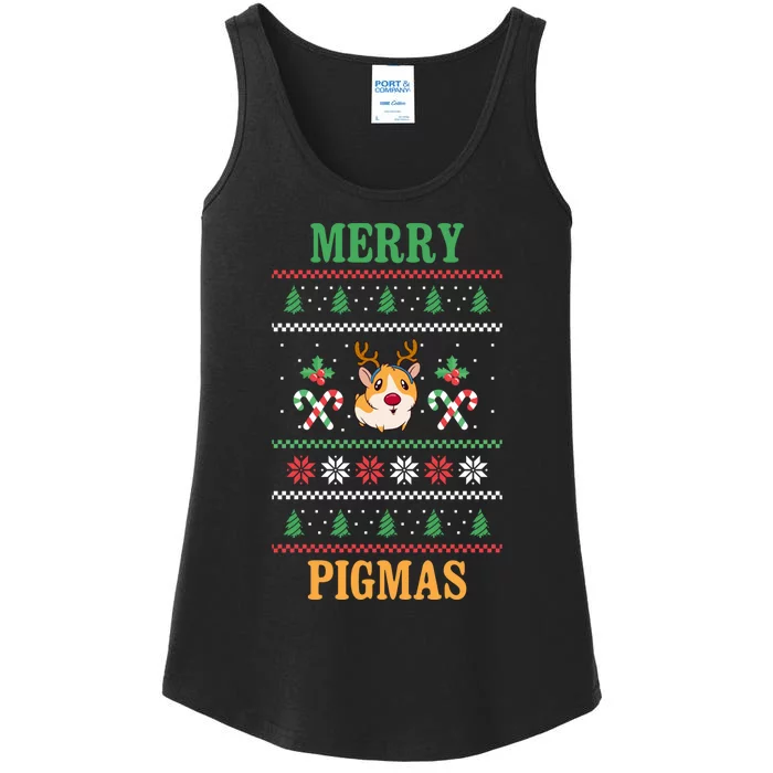 Guinea Pig Ugly Christmas Ladies Essential Tank