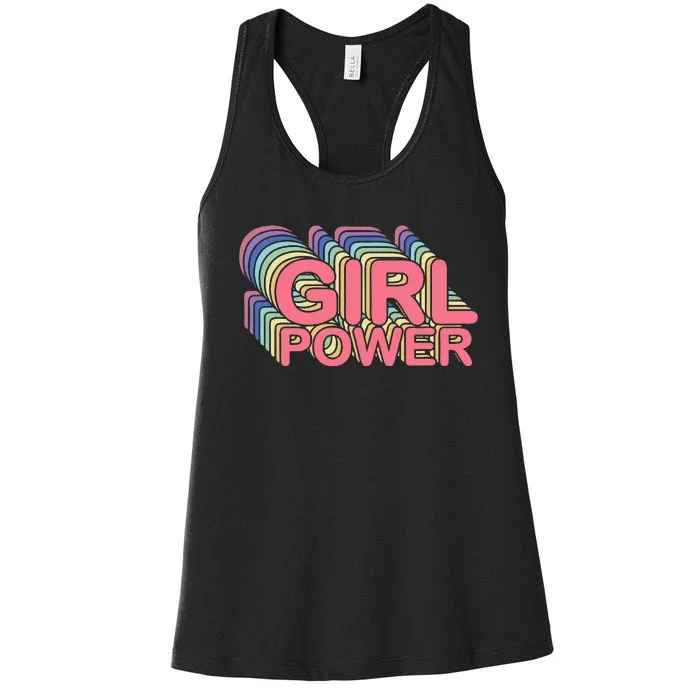 Girl Power Vintage Women's Racerback Tank