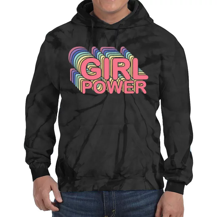 Girl Power Vintage Tie Dye Hoodie