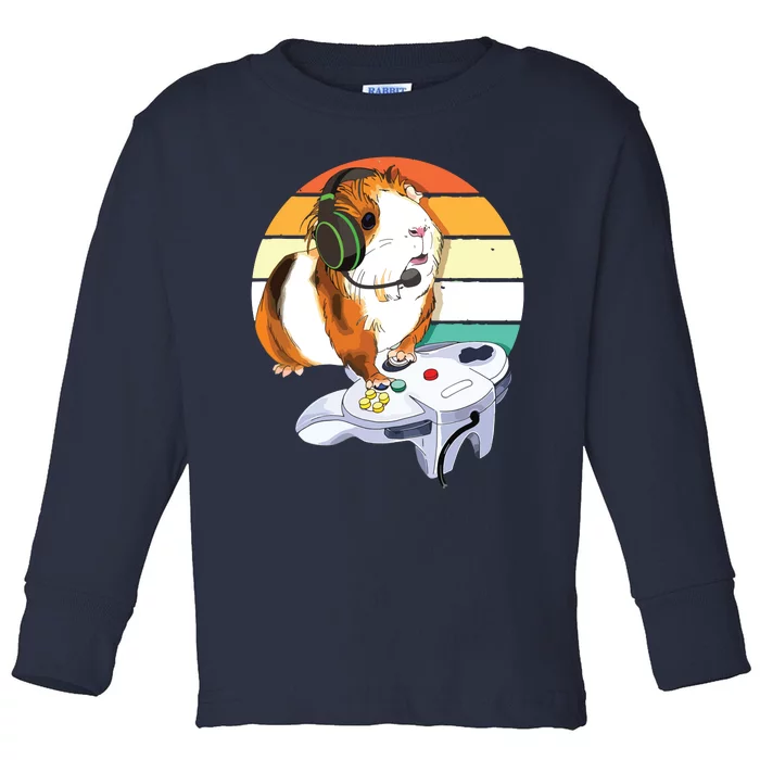 Guinea Pig Video Game Wildlife Animal Gift Guinea Pig Gamers Toddler Long Sleeve Shirt