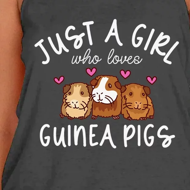 Guinea Pig Who Loves Guinea Pigs Cute Guinea Pig Women's Knotted Racerback Tank