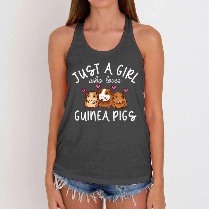 Guinea Pig Who Loves Guinea Pigs Cute Guinea Pig Women's Knotted Racerback Tank