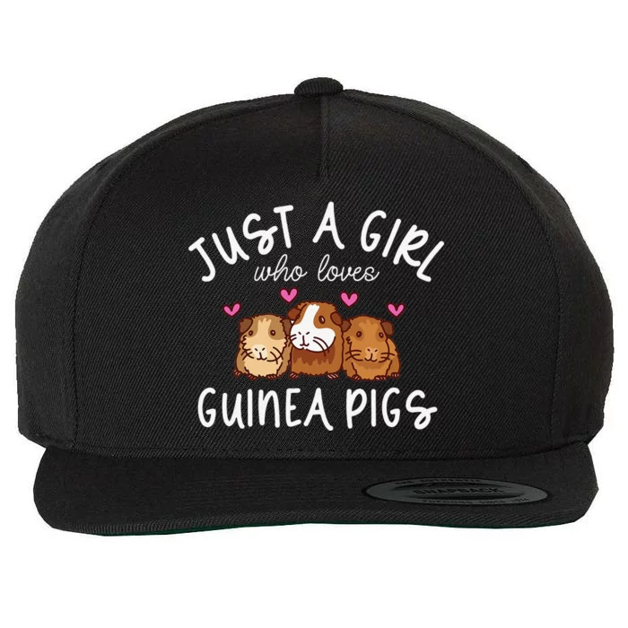 Guinea Pig Who Loves Guinea Pigs Cute Guinea Pig Wool Snapback Cap