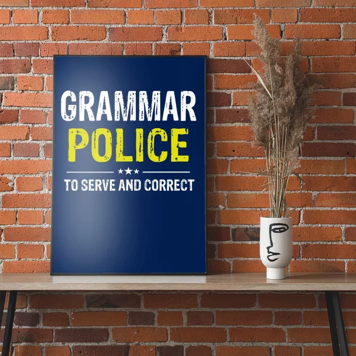 Grammar Police Wo And Funny Costume Idea Poster