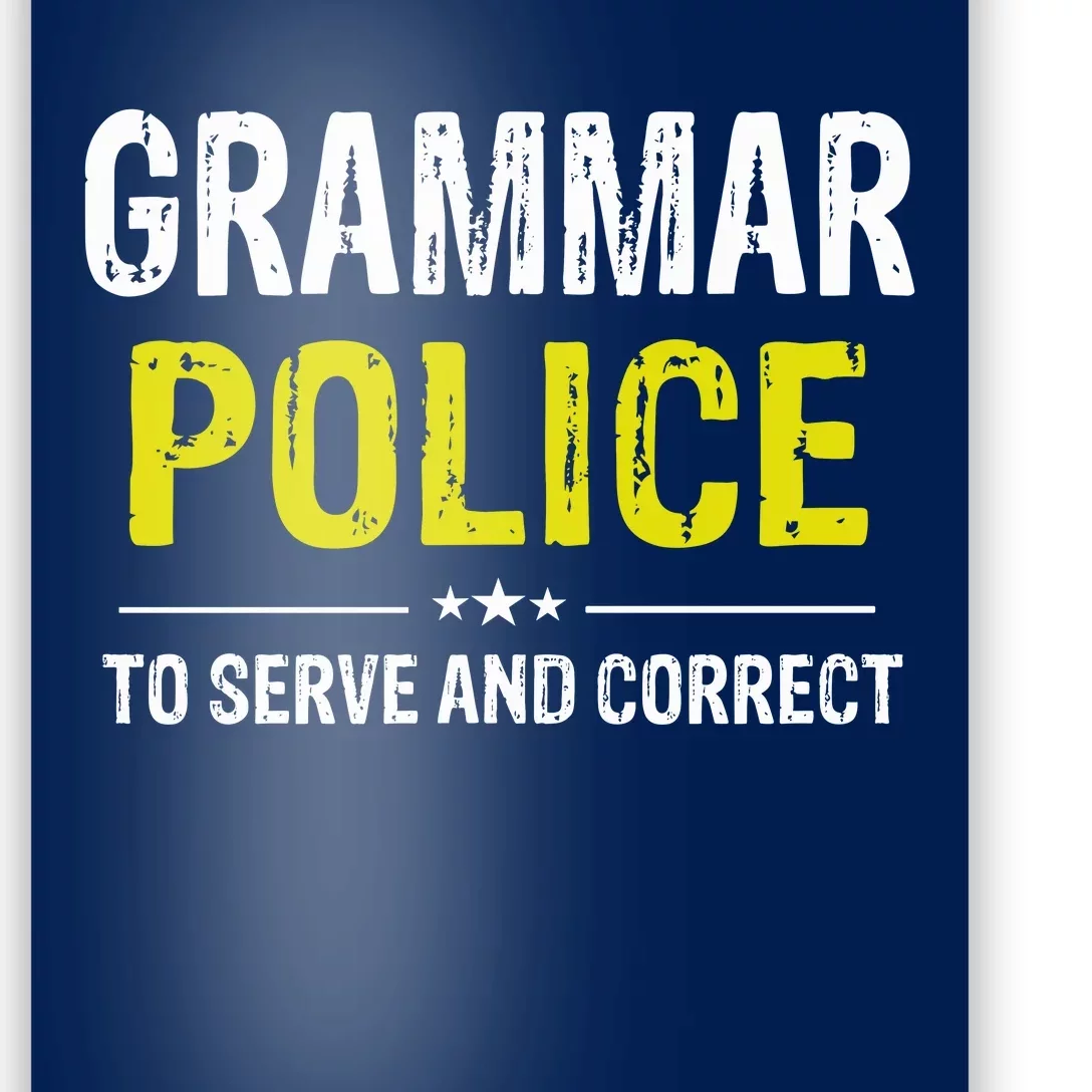 Grammar Police Wo And Funny Costume Idea Poster