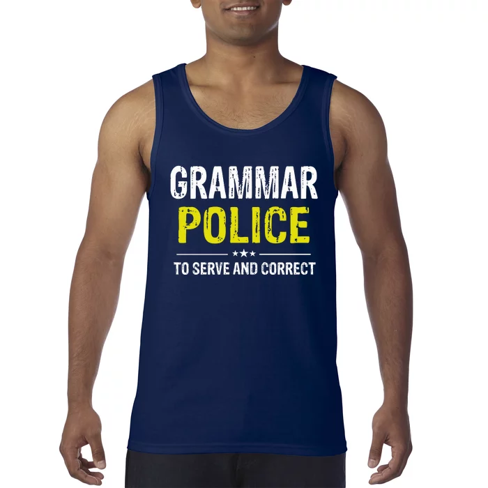 Grammar Police Wo And Funny Costume Idea Tank Top