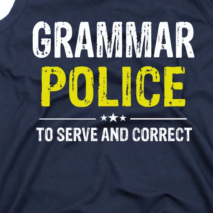 Grammar Police Wo And Funny Costume Idea Tank Top