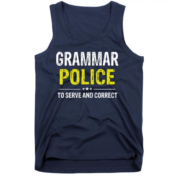 Grammar Police Wo And Funny Costume Idea Tank Top