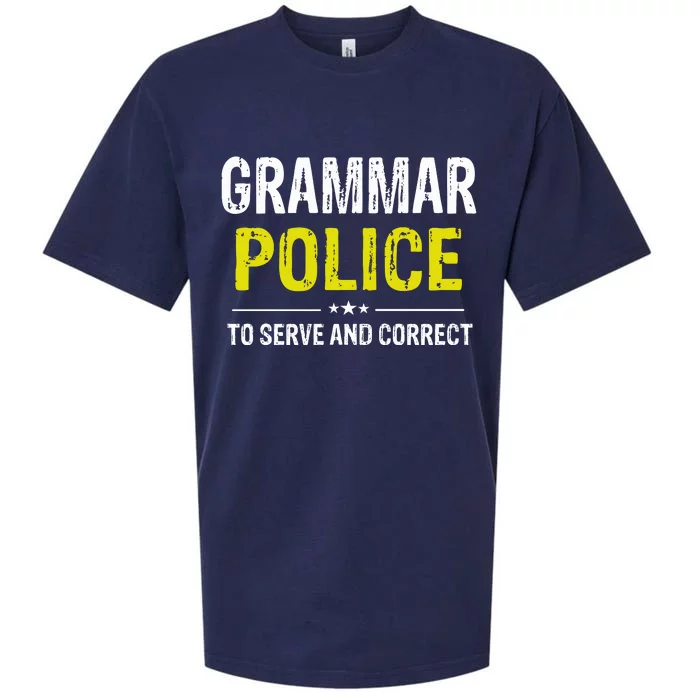 Grammar Police Wo And Funny Costume Idea Sueded Cloud Jersey T-Shirt