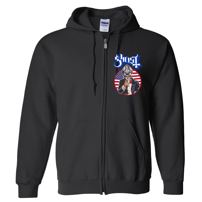 Ghost Papa Wants You Usa Full Zip Hoodie