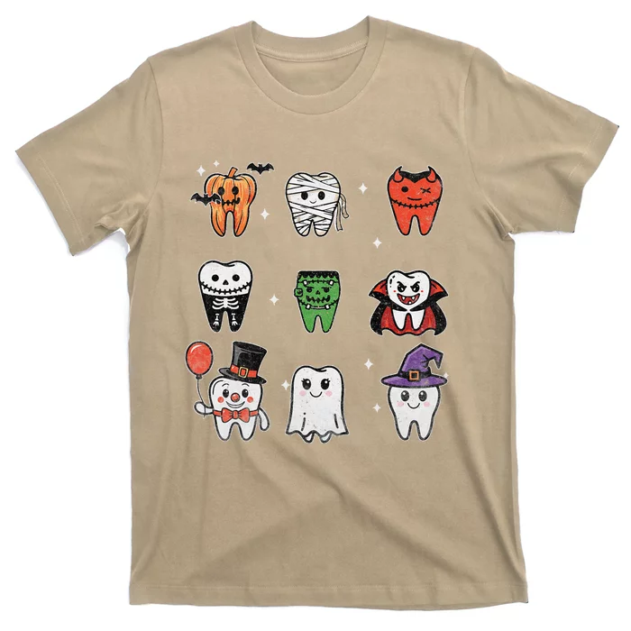 Ghost Pumpkin Witch Cute Dental Halloween Dentist T-Shirt