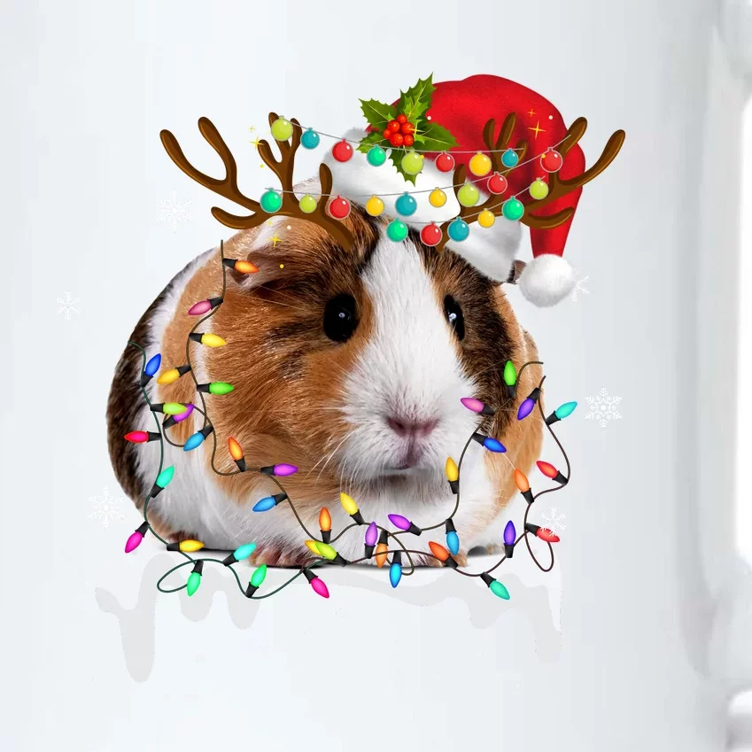 Guinea Pig With Christmas Lights And Santa Hat Xmas Animal Black Color Changing Mug