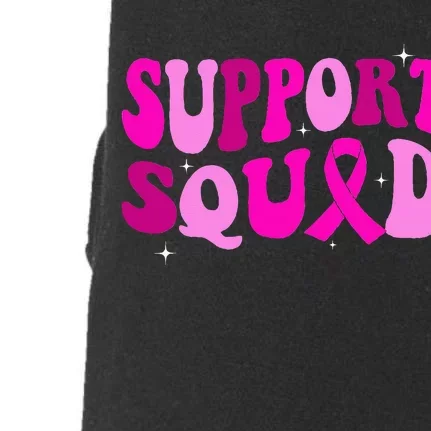 Groovy Pink Warrior Breast Cancer Awareness Support Squad Doggie 3-End Fleece Hoodie