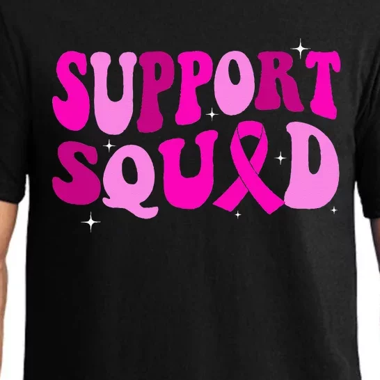 Groovy Pink Warrior Breast Cancer Awareness Support Squad Pajama Set