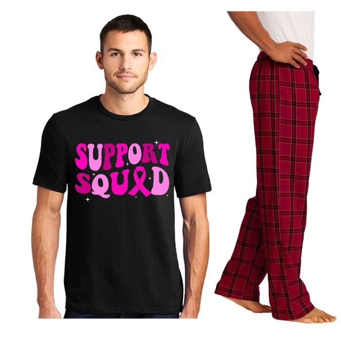 Groovy Pink Warrior Breast Cancer Awareness Support Squad Pajama Set