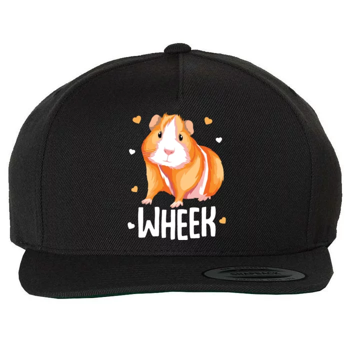 Guinea Pig Wheek Kids Girl Women Wool Snapback Cap