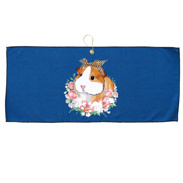 Guinea Pig With Leopard Headband Flower Guinea Pig Lovers Large Microfiber Waffle Golf Towel