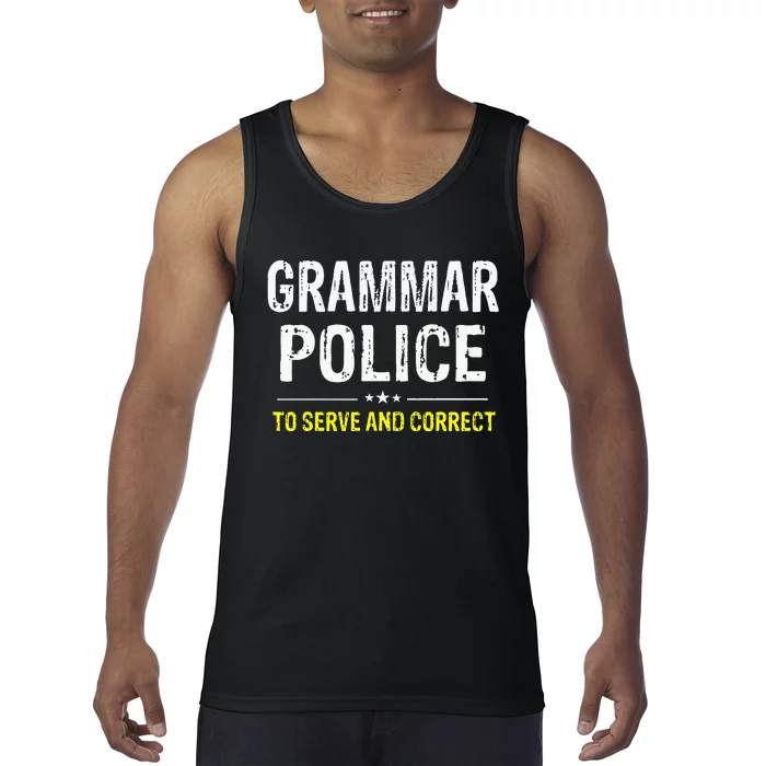 Grammar Police Women And S Funny Costume Idea Tank Top