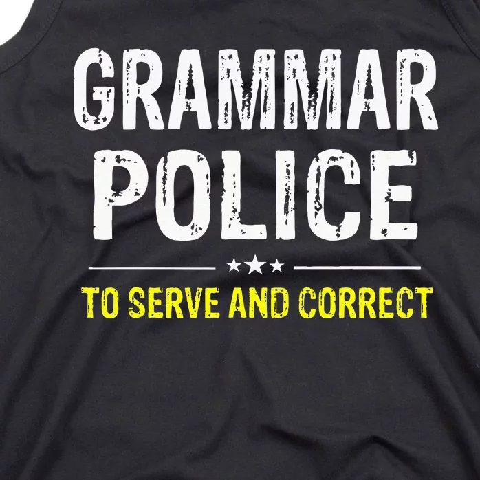 Grammar Police Women And S Funny Costume Idea Tank Top