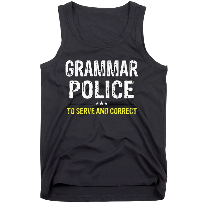 Grammar Police Women And S Funny Costume Idea Tank Top