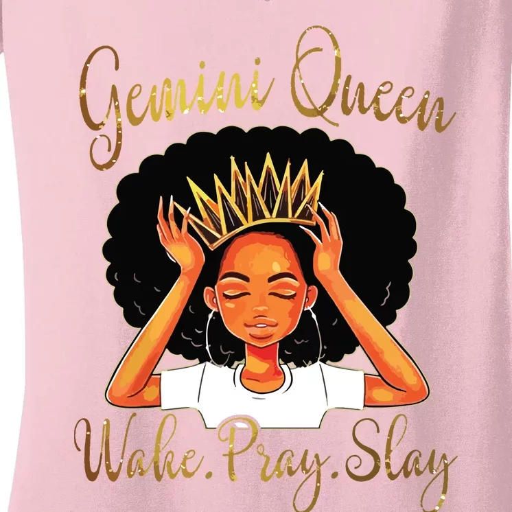 Gemini Queens Are Born In May 21 June Women's V-Neck T-Shirt