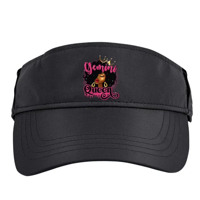 Gemini Queen Birthday Afro Black Zodiac Birthday Adult Drive Performance Visor