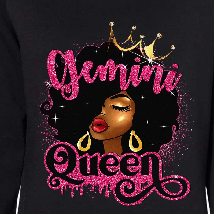 Gemini Queen Birthday Afro Black Zodiac Birthday Womens California Wash Sweatshirt