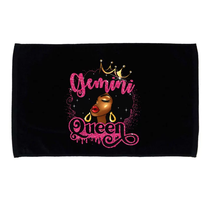 Gemini Queen Birthday Afro Black Zodiac Birthday Microfiber Hand Towel