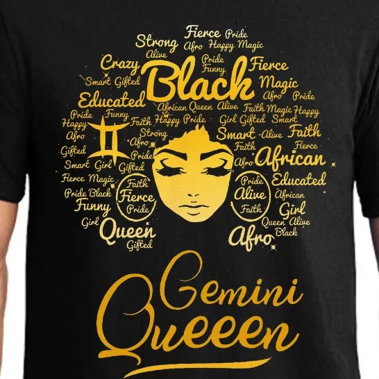 Gemini Queen Black Queen Birthday Gifts Zodiac Women Pajama Set