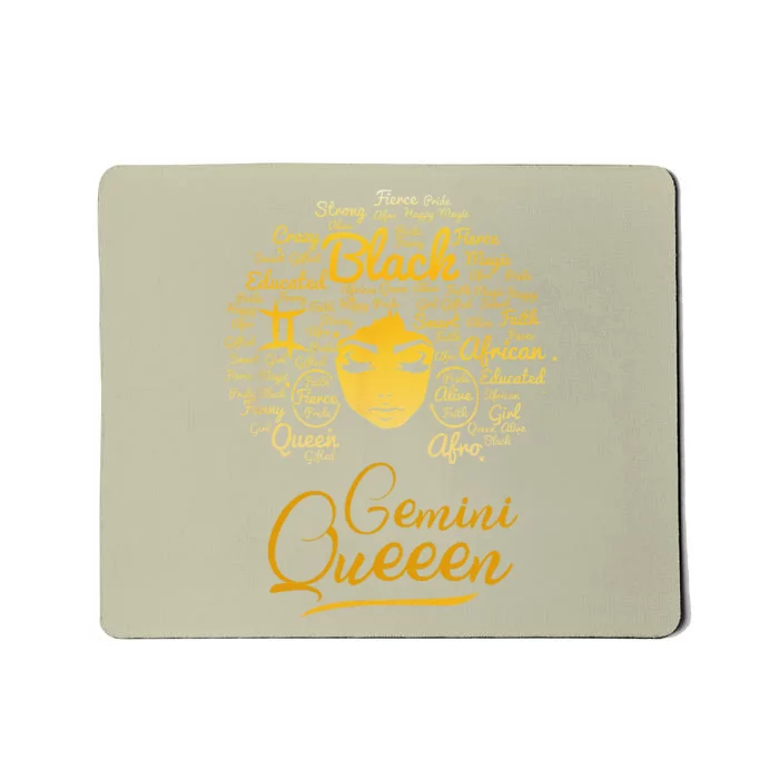 Gemini Queen Black Queen Birthday Gifts Zodiac Women Mousepad