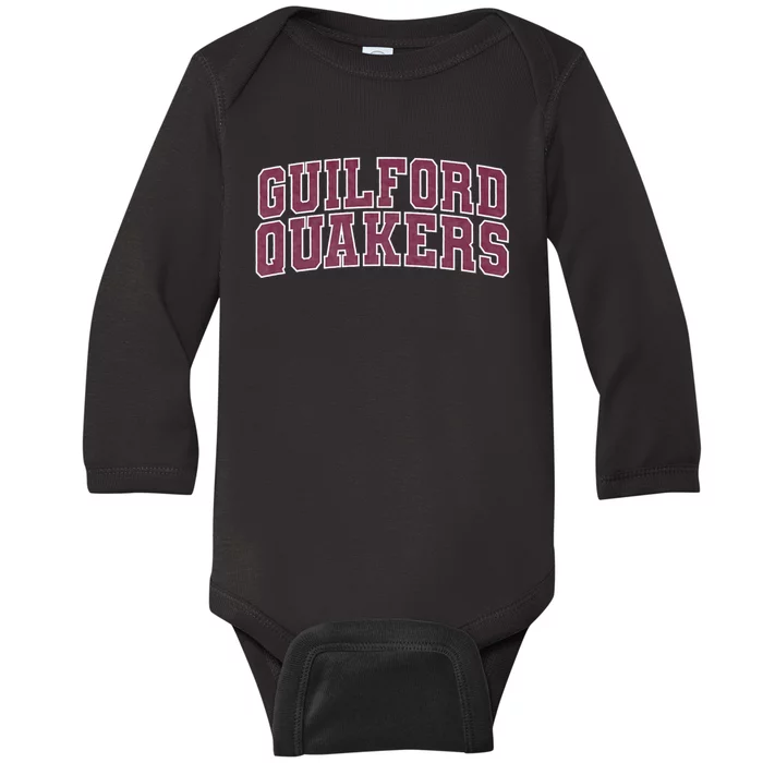 Guilford Quakers College Baby Long Sleeve Bodysuit