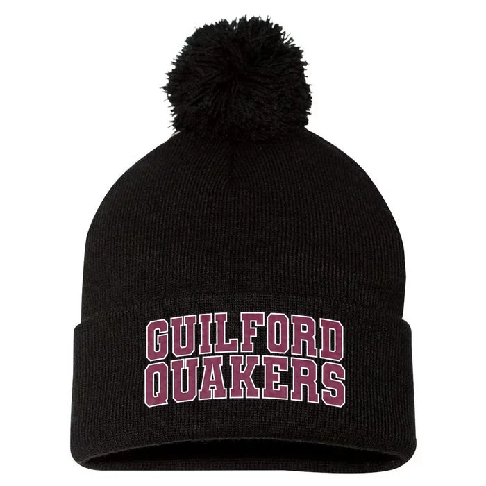 Guilford Quakers College Pom Pom 12in Knit Beanie