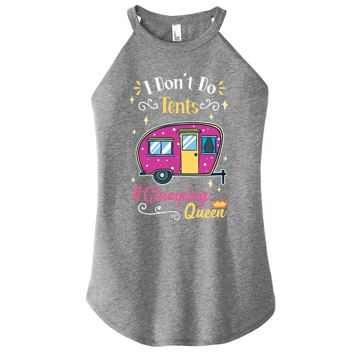 Glamping Queen Camping Grandma Gift Women’s Perfect Tri Rocker Tank