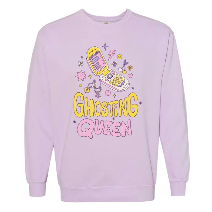 Ghosting Queen Cellphone Garment-Dyed Sweatshirt