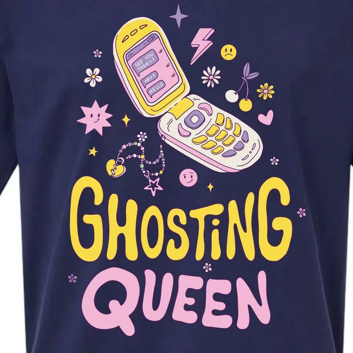 Ghosting Queen Cellphone Sueded Cloud Jersey T-Shirt