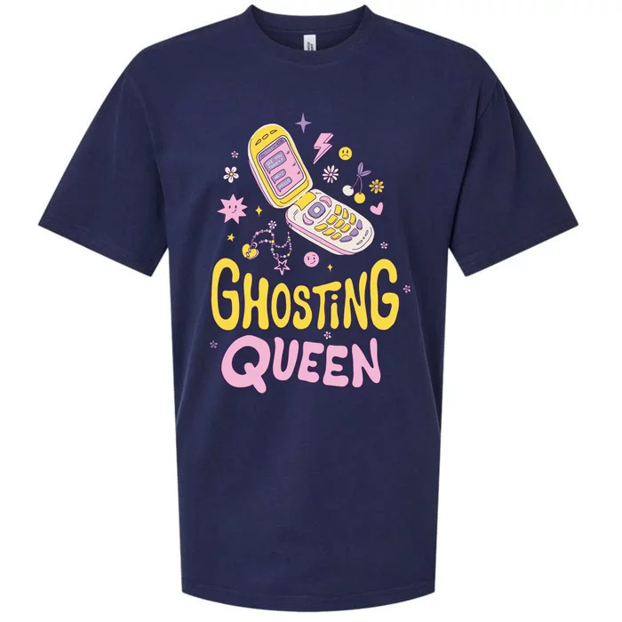 Ghosting Queen Cellphone Sueded Cloud Jersey T-Shirt