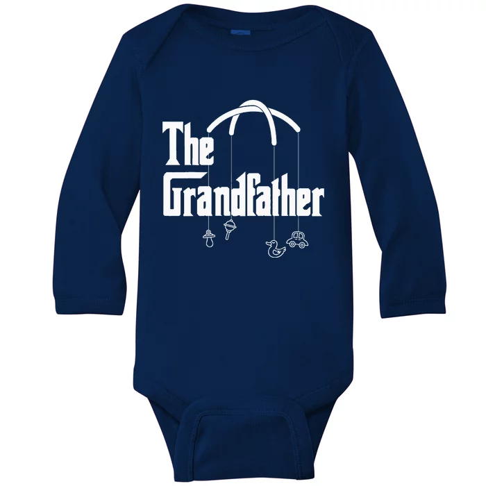 Grandfather Quote Funny Design For Grandpas Baby Long Sleeve Bodysuit