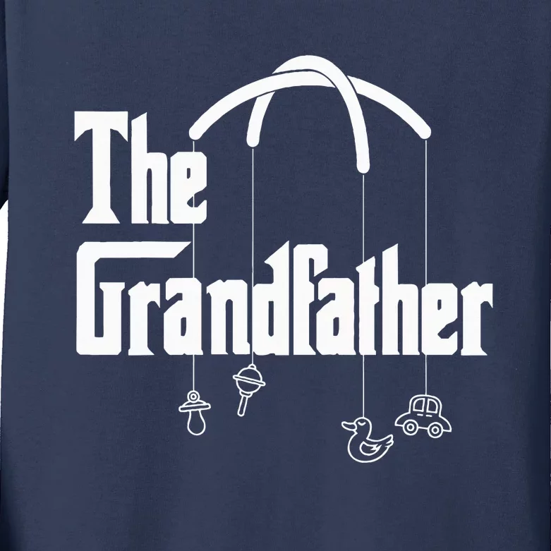 Grandfather Quote Funny Design For Grandpas Kids Long Sleeve Shirt