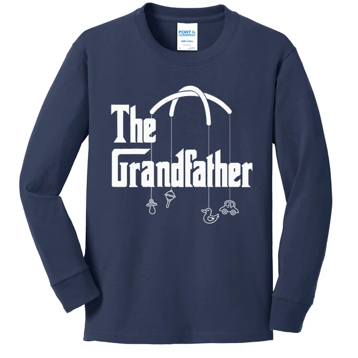 Grandfather Quote Funny Design For Grandpas Kids Long Sleeve Shirt