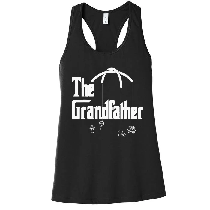 Grandfather Quote Funny Design For Grandpas Women's Racerback Tank