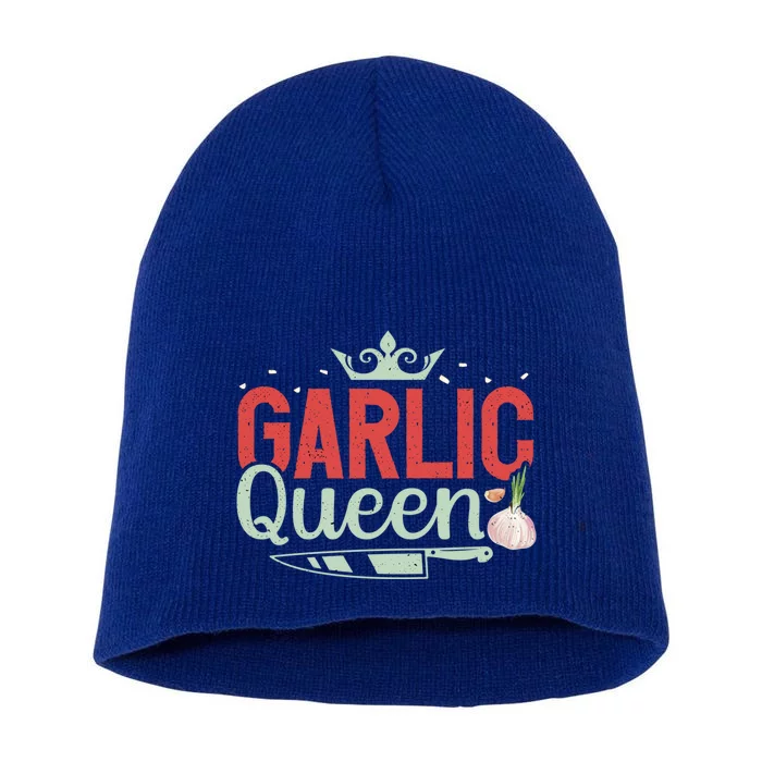 Garlic Queen Funny Kitchen Chef Cooking Lovers Great Gift Short Acrylic Beanie