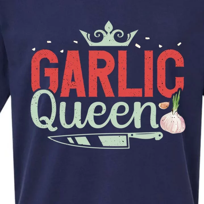 Garlic Queen Funny Kitchen Chef Cooking Lovers Great Gift Sueded Cloud Jersey T-Shirt